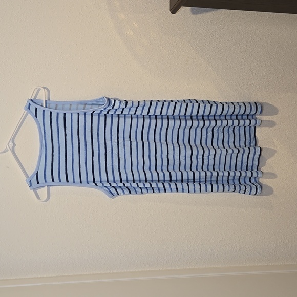 Gap Jersey Dress Blue Striped Size Large - Picture 3 of 4